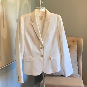 J Crew White Linen Blazer